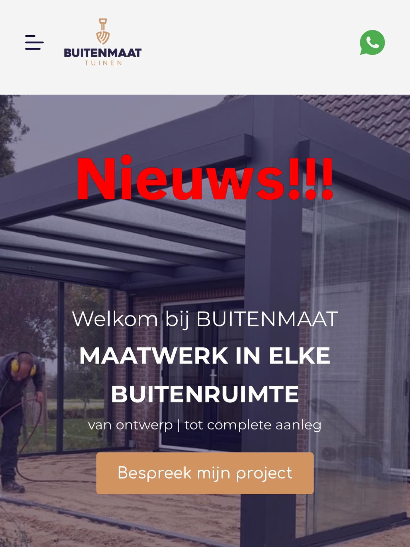 Hoe leuk is het als een “maat” aanbiedt om de website voor je bedrijf te bouwen. Vanaf vandaag in de lucht!! Dus neem snel een kijkje op buitenmaat.nl
@postedbylaurens super bedankt voor al je tijd! We zijn er super blij mee!